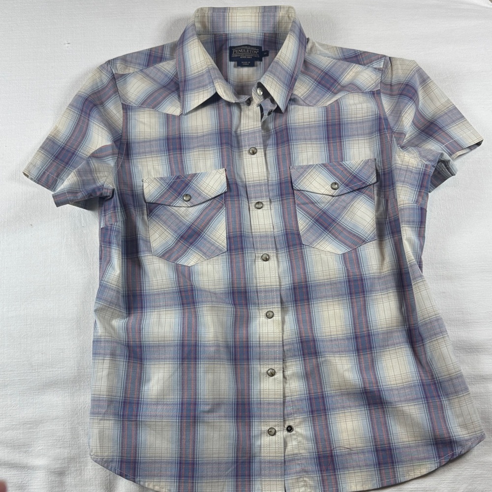 Pendleton Plaid western  Short‎ Sleeve Shirt